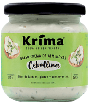 Queso crema de almendras cebollina 200g